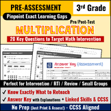 Free - 3rd Grade Math Assessment - Multiplication Pre Assessment (Pre/Post Test)