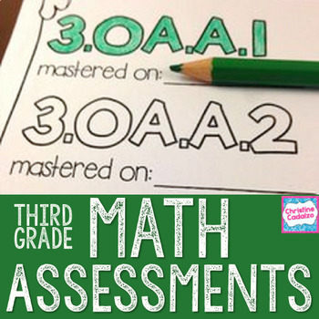Preview of 3rd Grade Math Assessments BUNDLE
