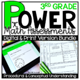 3rd Grade Math Assessments DIGITAL AND PRINT VERSIONS BUND
