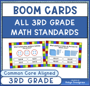 Preview of 3rd Grade Math BOOM Cards BUNDLE | Digital Learning