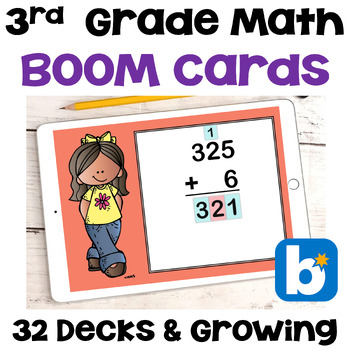 Preview of 3rd Grade Math Boom Card Bundle