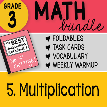 Preview of Math Doodle - 3rd Grade Math Doodles Bundle 5. Multiplication