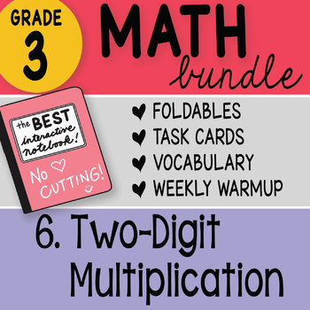 Preview of 3rd Grade Math Doodles Bundle 6. Two Digit Multiplication