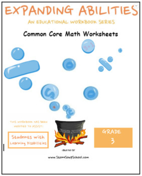Preview of Grade 3, Math Bundle Frac,Geom,Alg,M&D,Base10 for Learning Challenged