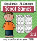 3rd Grade Math Bundle  - Scoot Game/Task Cards