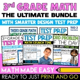 3rd Grade Math Test Prep Bundle Daily Math Practice Spiral