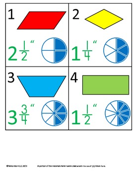 Preview of 3rd Grade Math Calendar - Geometry, Equivalent Fractions, Measurement
