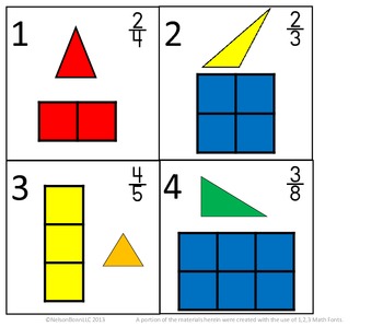Preview of 3rd Grade Math Calendar - Triangles, Area, Fractions