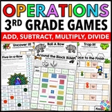 3rd Grade Math Center Games - Addition, Subtraction, Multiplication & Division