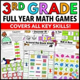 3rd Grade Math Center Games - No Prep Review Activities fo