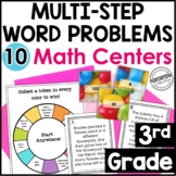 3rd Grade Math Centers | 10 Multi-Step Word Problems & Two