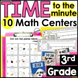 3rd Grade Math Centers | 10 Telling Time to the Minute Mat