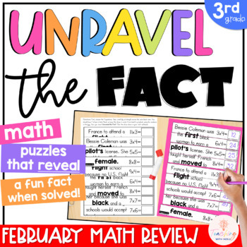 Preview of 3rd Grade Spiral Math Review     Black History Month Activities {February} Math