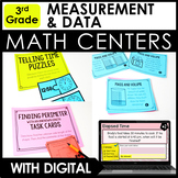 3rd Grade Math Centers - Measurement and Data w/ Digital M