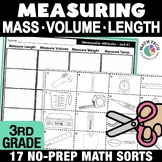 3rd Grade Math Centers: Measuring Mass, Volume, Length, Te