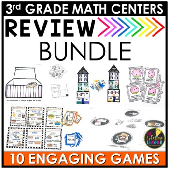 Preview of 3rd Grade Math Centers | Review Math Games