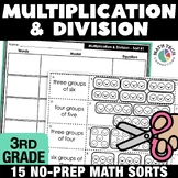 3rd Grade Math Centers: Review Multiplication & Division I