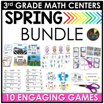 Preview of 3rd Grade Math Centers | Spring Math Games