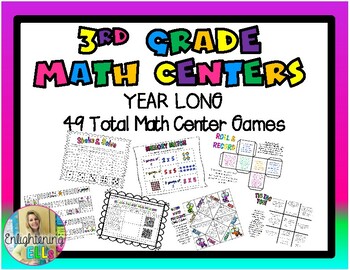 Preview of 3rd Grade Math Centers Year Long Bundle - Eureka Aligned