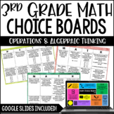 3rd Grade Math Choice Boards -Operations & Algebraic Think