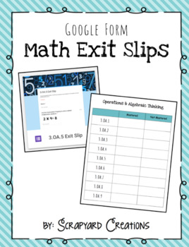 Preview of 3rd Grade Math Digital Exit Slip Quizzes (Distance Learning)