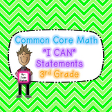 3rd Grade Math Common Core "I Can" Statments