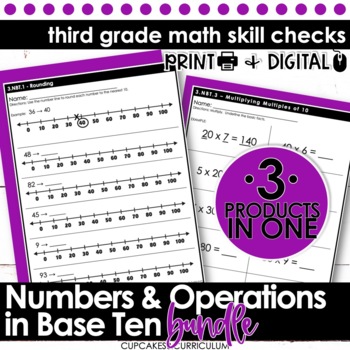 Preview of Third Grade Math | Rounding, Addition & Subtraction Bundle