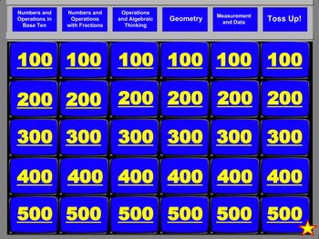 3rd Grade Math Common Core Review Jeopardy Powerpoint Game Version 2