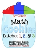 3rd Grade Math Cookies Bite-Sized Math Problems CC Aligned