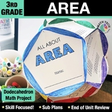 3rd Grade Math Review Craft - Review Measuring Area a Math