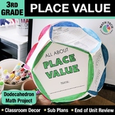 3rd Grade Math Craft Place Value Math Review Project, Comp