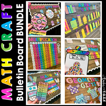 Preview of 3rd Grade Math Crafts for Bulletin Board | Back to School and Beyond