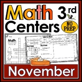 3rd Grade Math Crossword Puzzles - November