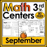 3rd Grade Math Crossword Puzzles - September