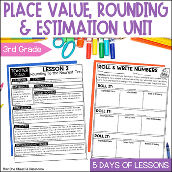 Preview of 3rd Grade Math Curriculum - Place Value, Rounding, & Estimation Unit