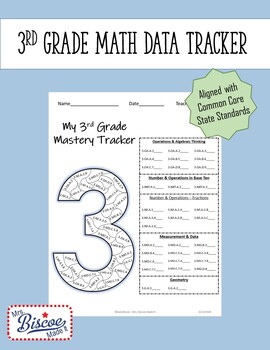 Preview of 3rd Grade Math Data Tracker (CCSS)