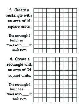 3rd Grade Math: Determining Area Using Grid Paper TEKS 3.6C by Dana Sims