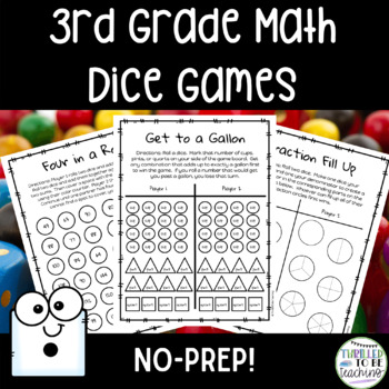 Preview of 3rd Grade Math Dice Games