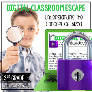 Preview of 3rd Grade Math Digital Escape 3.MD.5 Area