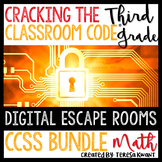 3rd Grade Math Digital Escape Room CCSS Bundle | Distance 