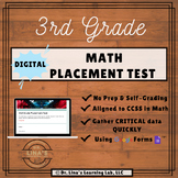 3rd Grade Math Digital Google Form Placement/Diagnostic Test