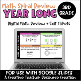 3rd Grade Math Digital Spiral Review:Year Long Bundle