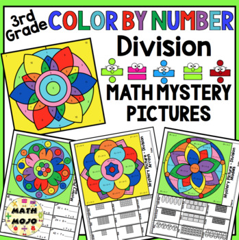 3rd grade math division color by number mystery picture designs by math mojo