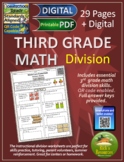 3rd Grade Math Division Worksheets - Print and Digital Versions