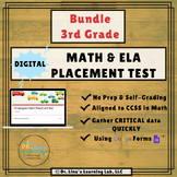 3rd Grade Math & ELA Placement/Diagnostic Test BUNDLE