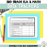 3rd Grade Math & ELA Self-Assessment Trackers BUNDLE