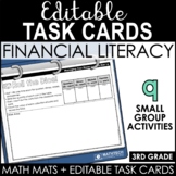 3rd Grade Math Editable Personal Financial Literacy Task C