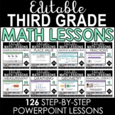 3rd Grade Math Editable PowerPoint Lessons - Step-By-Step 