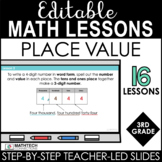 3rd Grade Math Editable PowerPoint Lessons - Place Value &