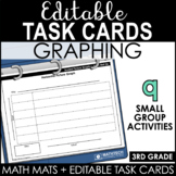 3rd Grade Math Editable Task Cards & Math Mats - Scaled Ba